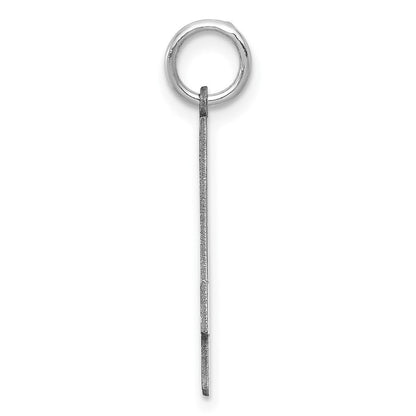 Sterlingsilber Silber/rhodiniert Satiniert Zahl 4 Charm