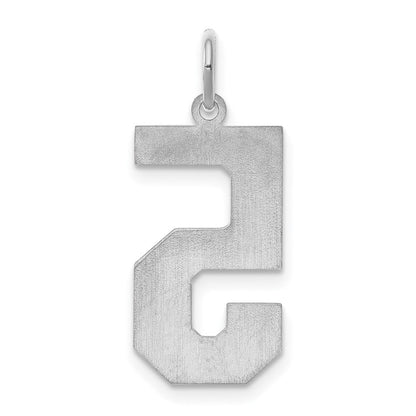 Sterlingsilber Silber/rhodiniert Satiniert Zahl 5 Charm