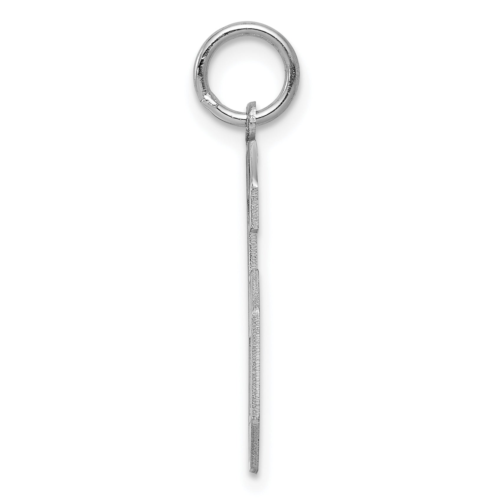Sterlingsilber Silber/rhodiniert Satiniert Zahl 6 Charm