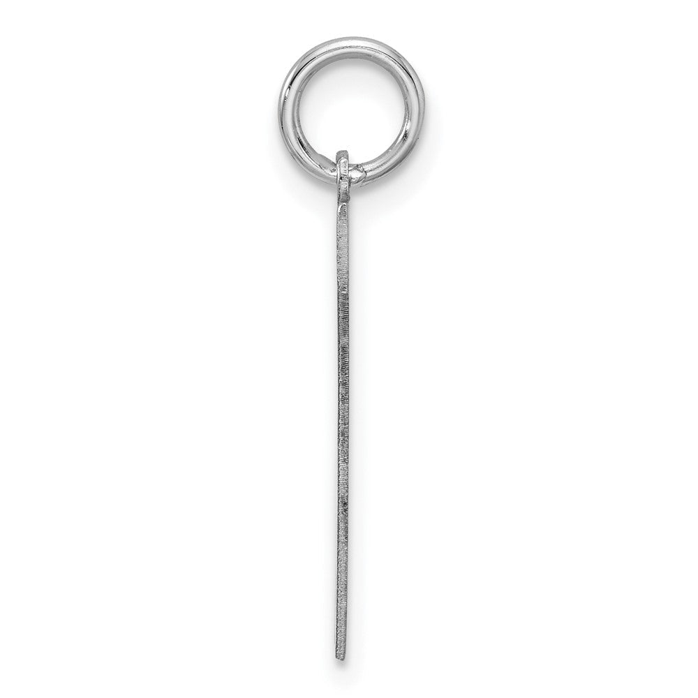Sterlingsilber Silber/rhodiniert Satiniert Zahl 7 Charm