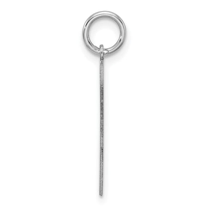 Sterlingsilber Silber/rhodiniert Satiniert Zahl 7 Charm