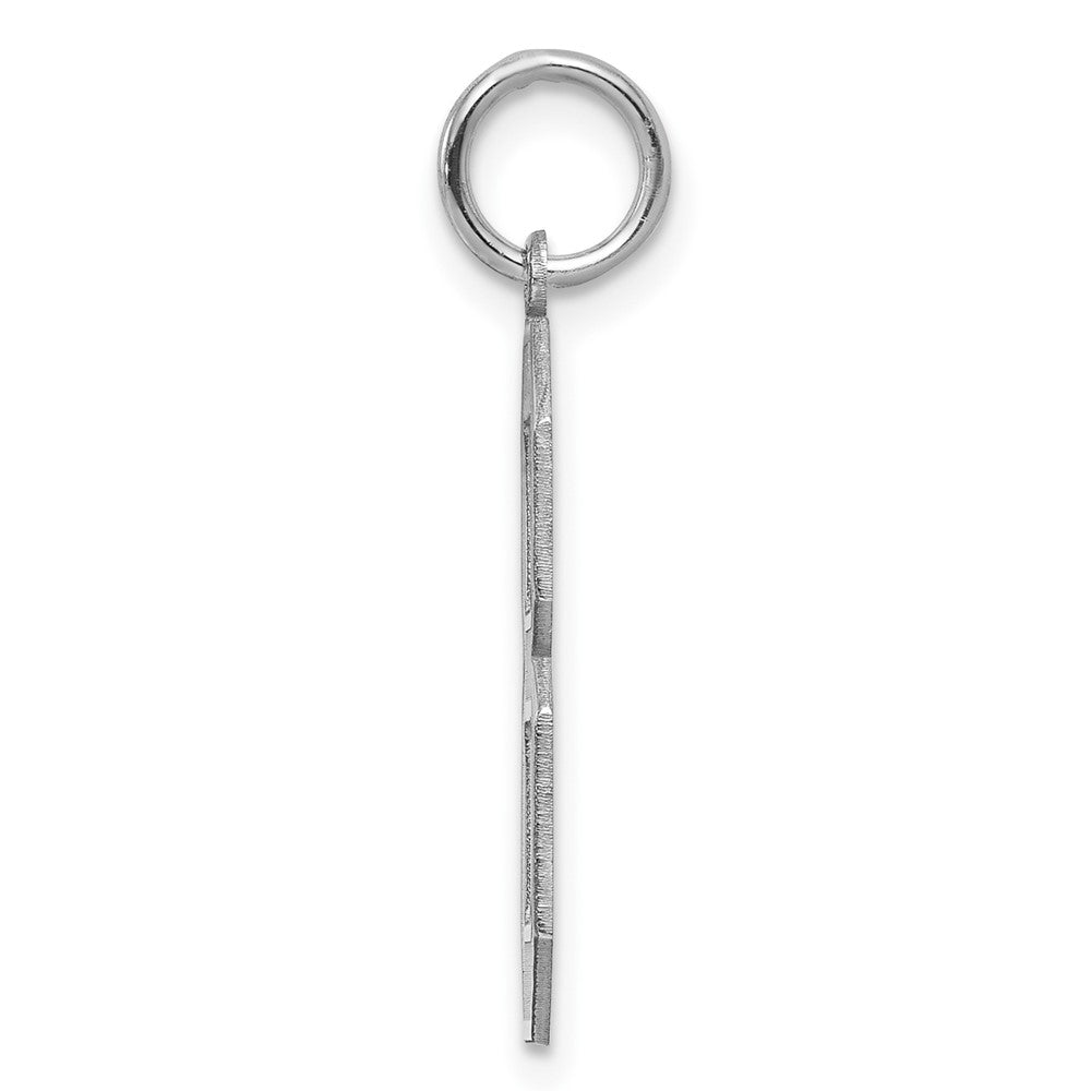 Sterlingsilber Silber/rhodiniert Satiniert Zahl 8 Charm