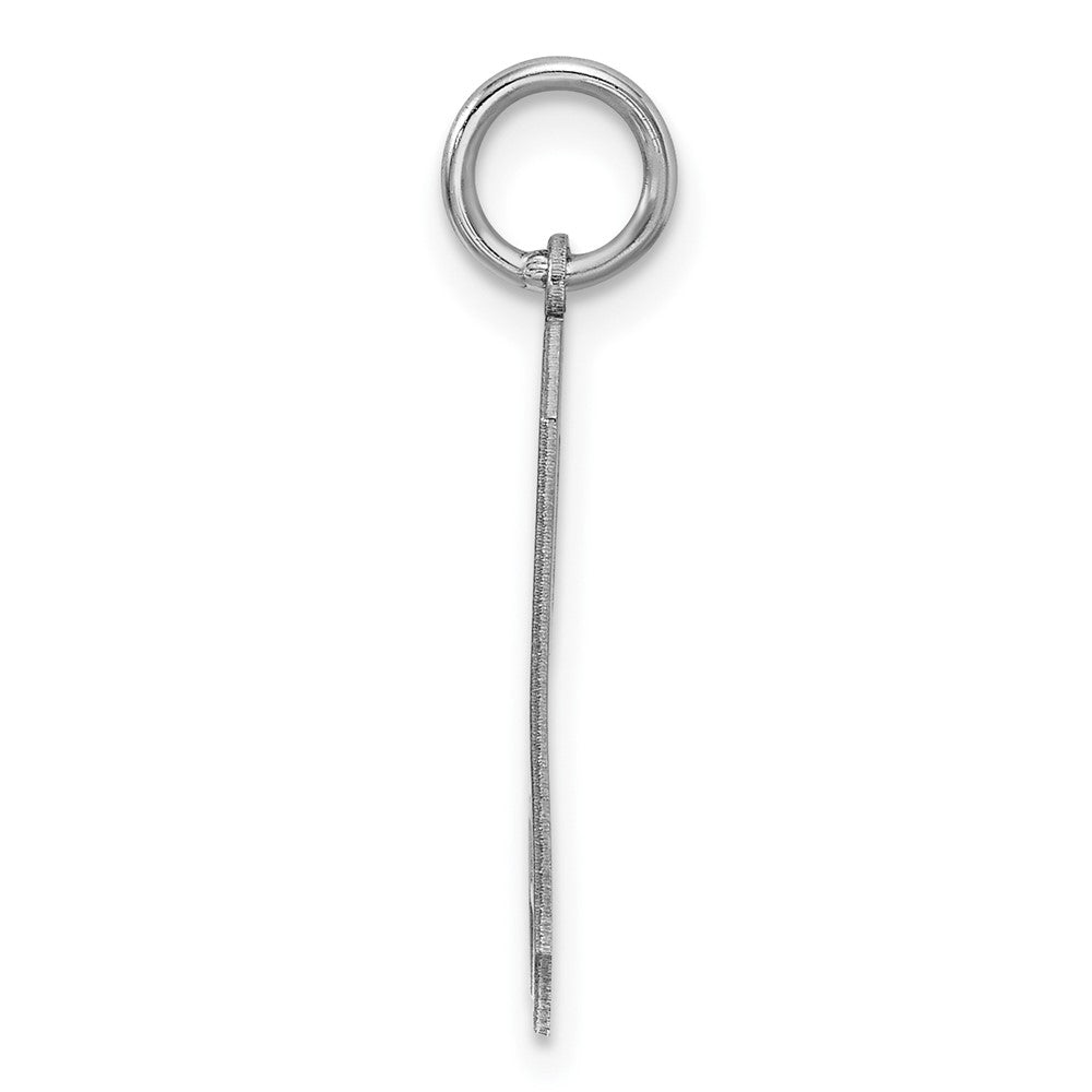 Sterlingsilber Silber/rhodiniert Satiniert Zahl 9 Charm