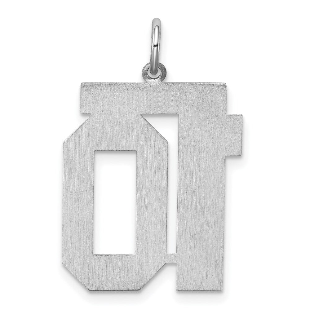 Sterlingsilber Silber/rhodiniert Satiniert Zahl 10 Charm