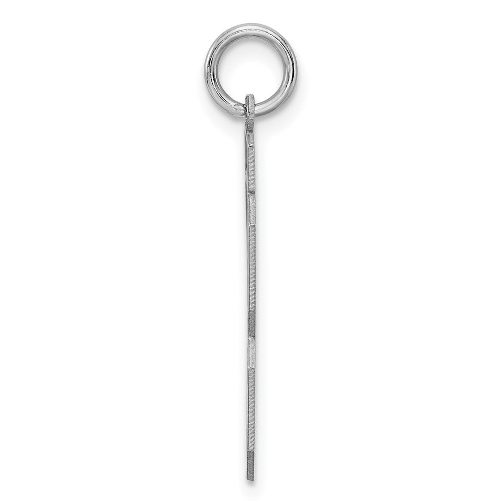 Sterlingsilber Silber/rhodiniert Satiniert Zahl 13 Charm