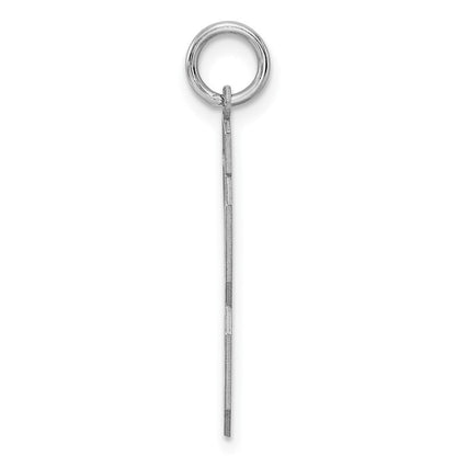 Sterlingsilber Silber/rhodiniert Satiniert Zahl 13 Charm