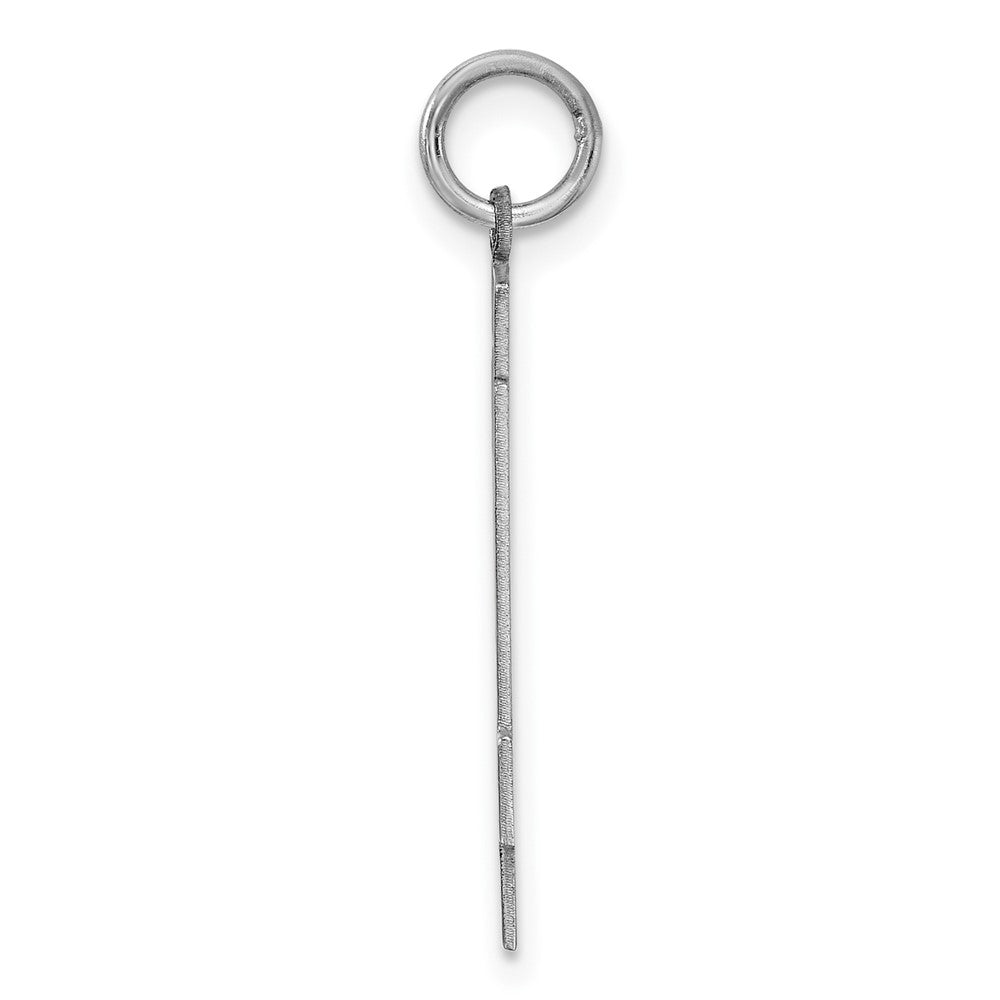 Sterlingsilber Silber/rhodiniert Satiniert Zahl 14 Charm