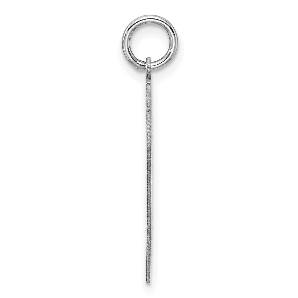 Sterlingsilber Silber/rhodiniert Satiniert Zahl 17 Charm