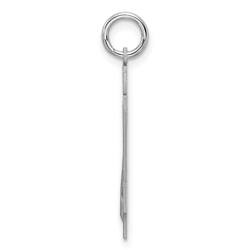 Sterlingsilber Silber/rhodiniert Satiniert Zahl 24 Charm