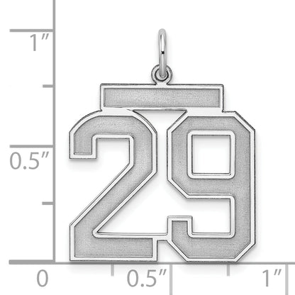 Sterlingsilber Silber/rhodiniert Satiniert Zahl 29 Charm