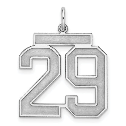 Sterlingsilber Silber/rhodiniert Satiniert Zahl 29 Charm