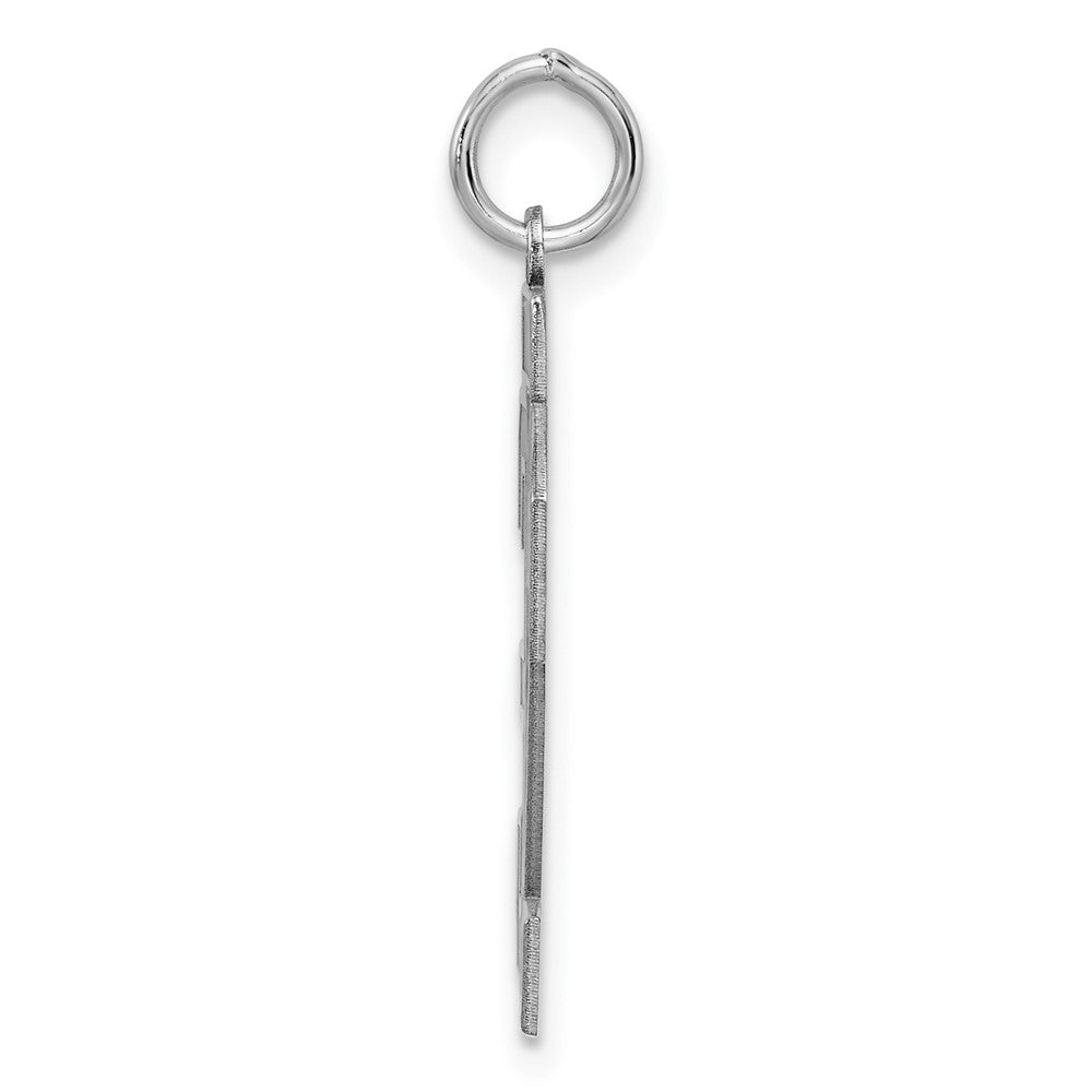 Sterlingsilber Silber/rhodiniert Satiniert Zahl 32 Charm