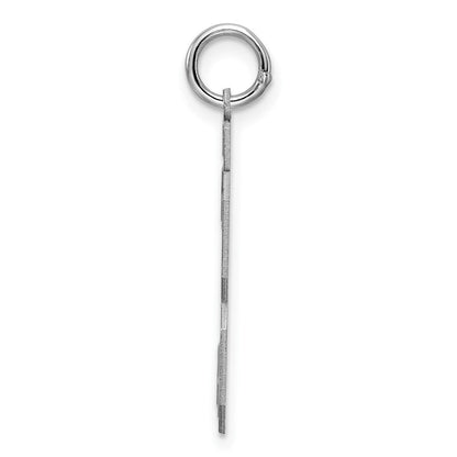 Sterlingsilber Silber/rhodiniert Satiniert Zahl 33 Charm