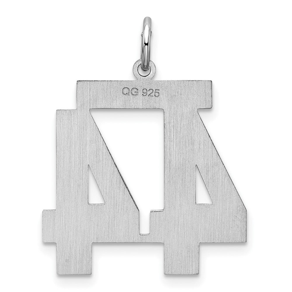 Sterlingsilber Silber/rhodiniert Satiniert Zahl 44 Charm