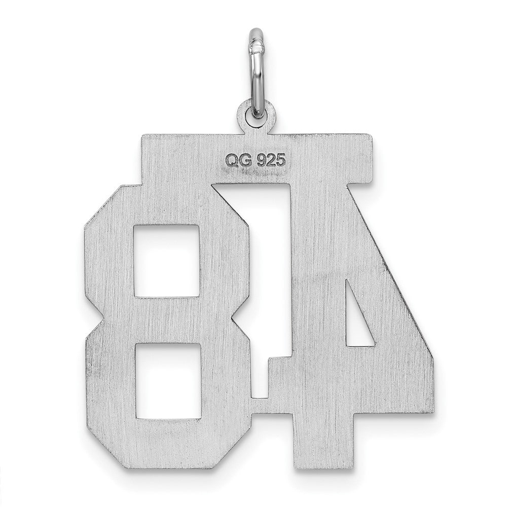 Sterlingsilber Silber/rhodiniert Satiniert Zahl 48 Charm