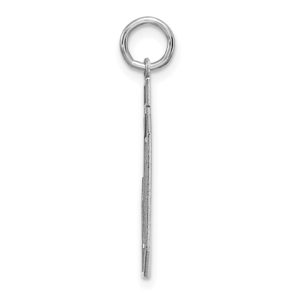 Sterlingsilber Silber/rhodiniert Satiniert Zahl 50 Charm
