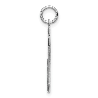 Sterlingsilber Silber/rhodiniert Satiniert Zahl 50 Charm