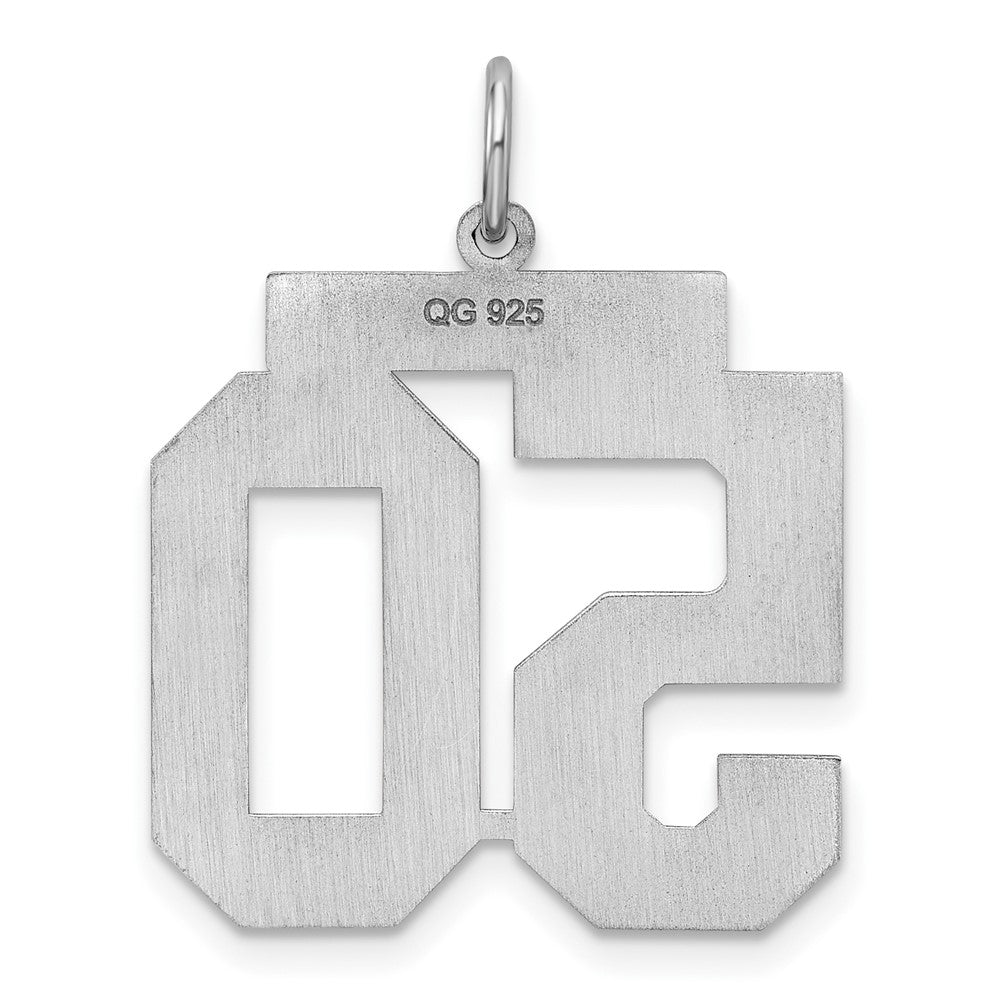 Sterlingsilber Silber/rhodiniert Satiniert Zahl 50 Charm