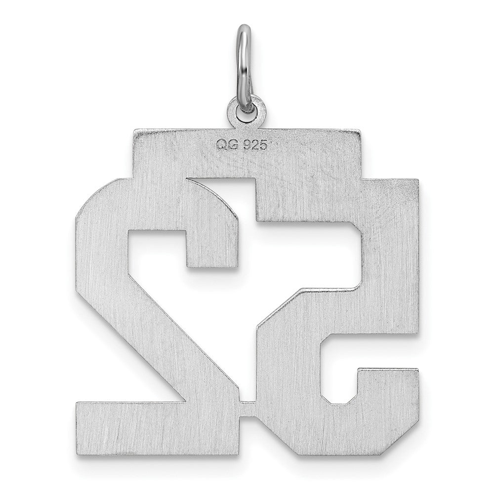 Sterlingsilber Silber/rhodiniert Satiniert Zahl 52 Charm
