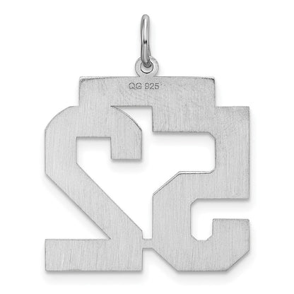 Sterlingsilber Silber/rhodiniert Satiniert Zahl 52 Charm