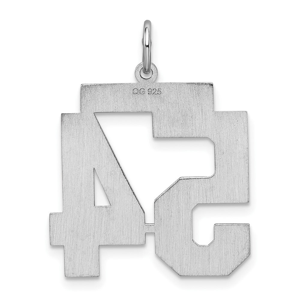 Sterlingsilber Silber/rhodiniert Satiniert Zahl 54 Charm
