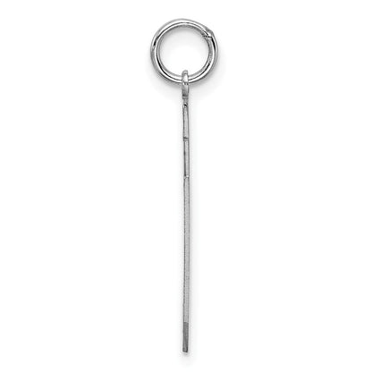 Sterlingsilber Silber/rhodiniert Satiniert Zahl 70 Charm