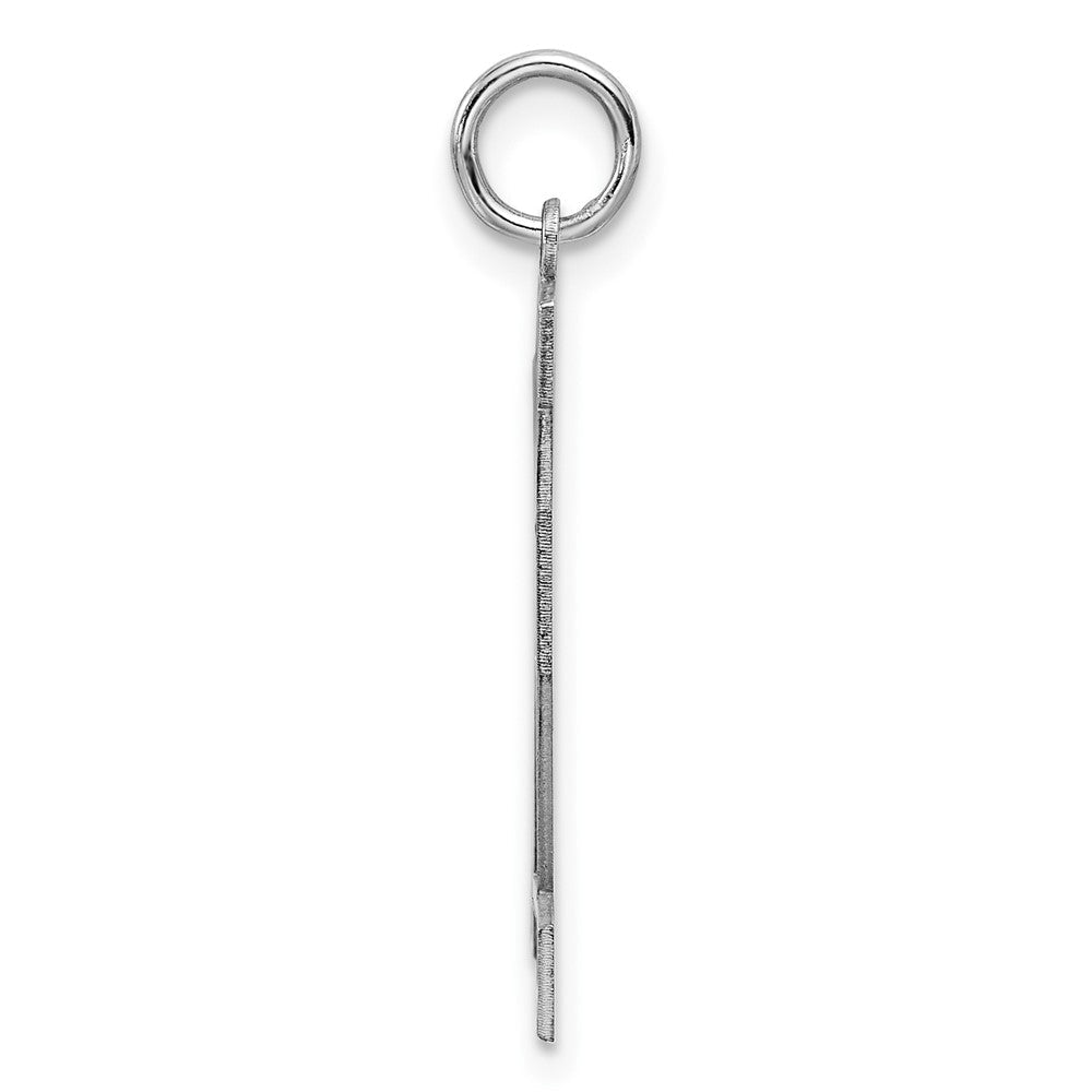 Sterlingsilber Silber/rhodiniert Satiniert Zahl 72 Charm