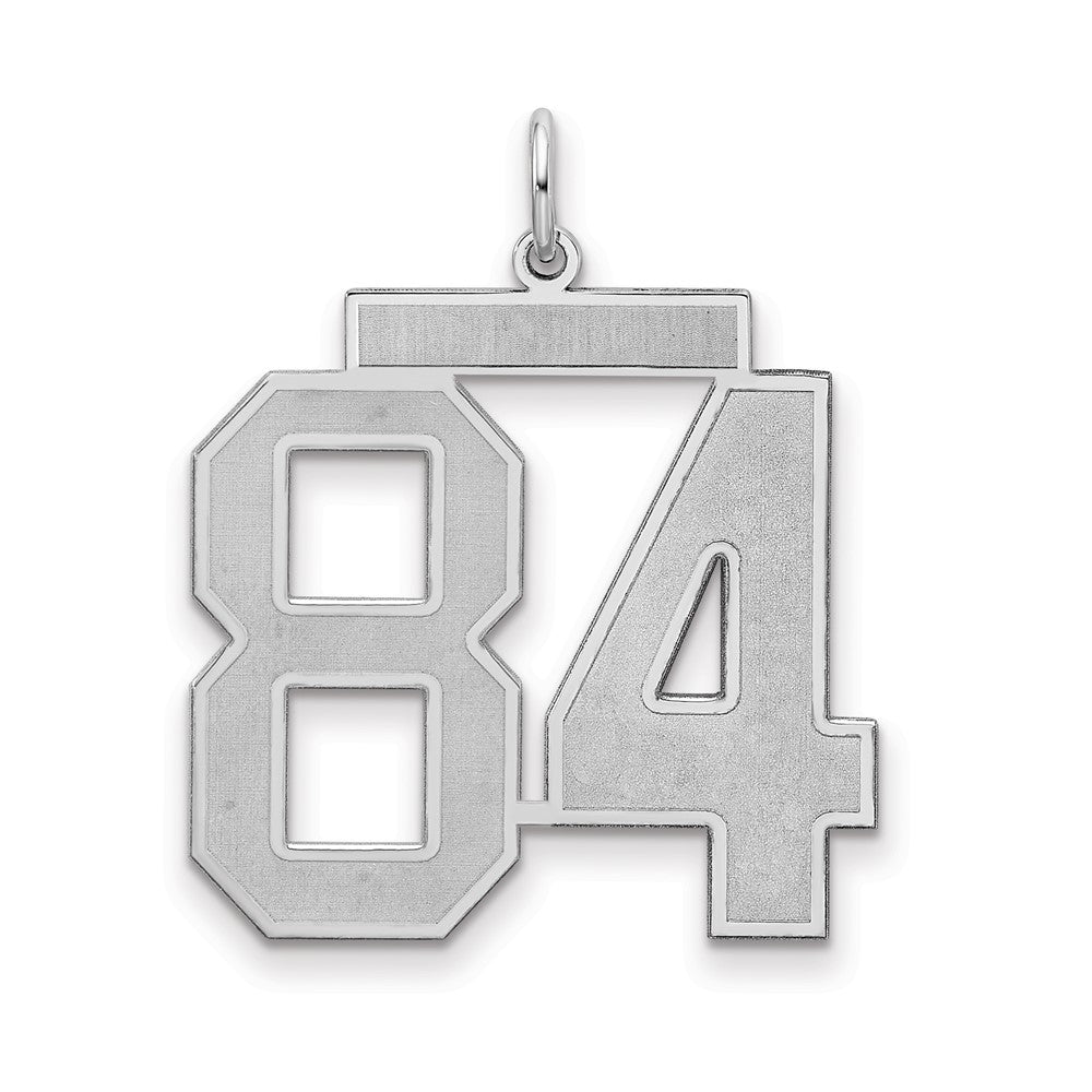 Sterlingsilber Silber/rhodiniert Satiniert Zahl 84 Charm