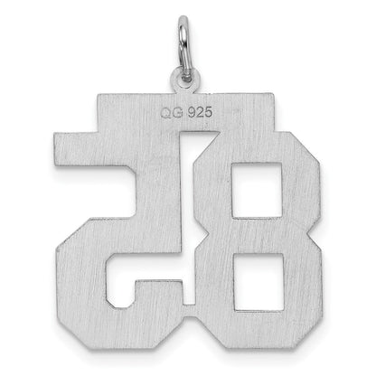 Sterlingsilber Silber/rhodiniert Satiniert Zahl 85 Charm