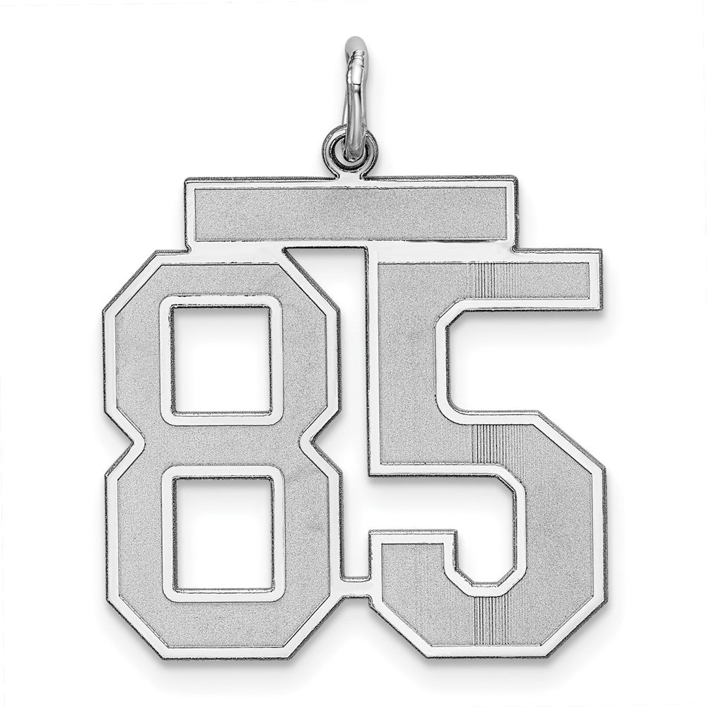 Sterlingsilber Silber/rhodiniert Satiniert Zahl 85 Charm