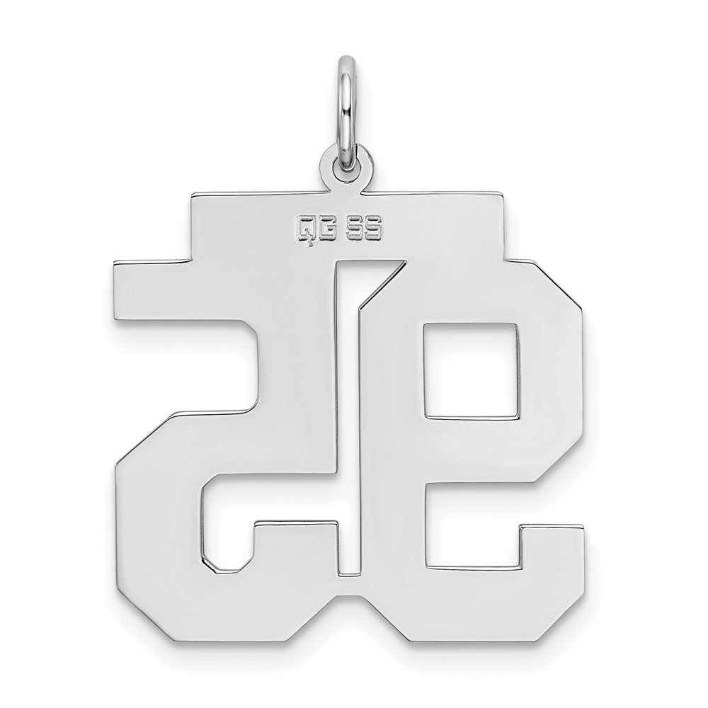 Sterlingsilber Silber/rhodiniert Satiniert Zahl 95 Charm