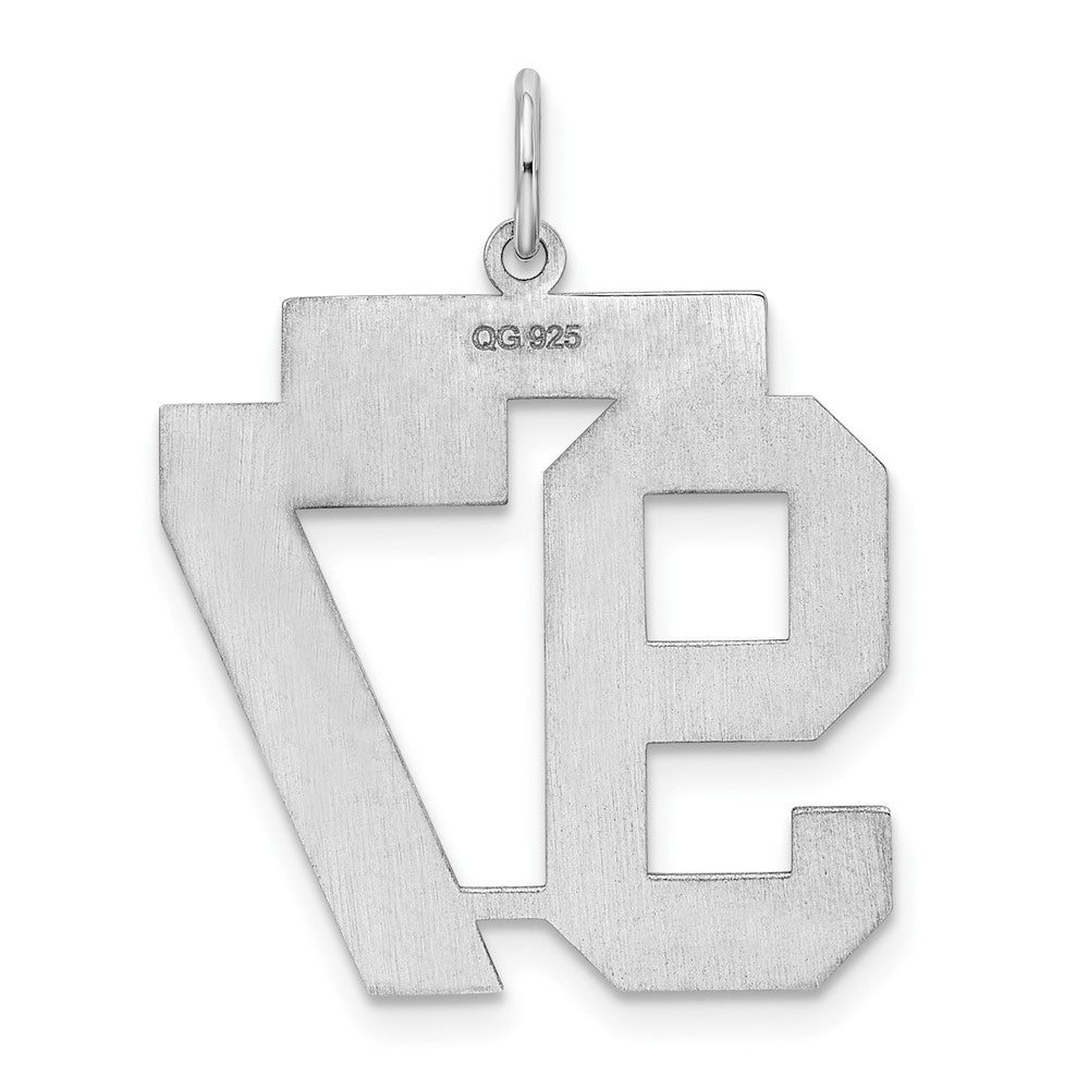 Sterlingsilber Silber/rhodiniert Satiniert Zahl 97 Charm
