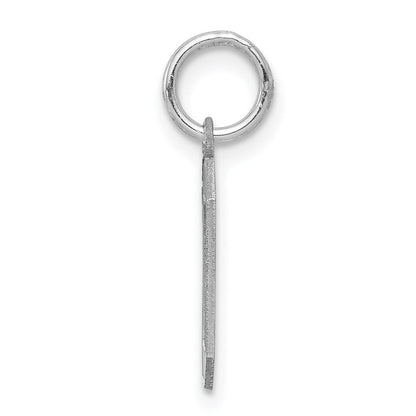 Sterlingsilber Silber/rhodiniert Satiniert Zahl 0 Charm