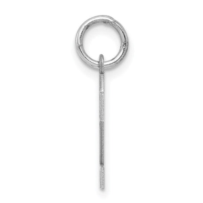 Sterlingsilber Silber/rhodiniert Satiniert Zahl 2 Charm