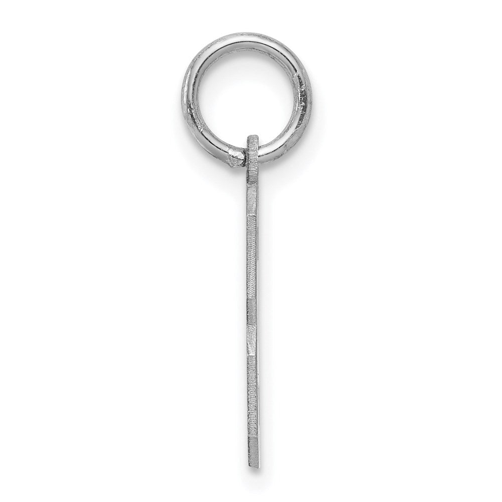 Sterlingsilber Silber/rhodiniert Satiniert Zahl 3 Charm