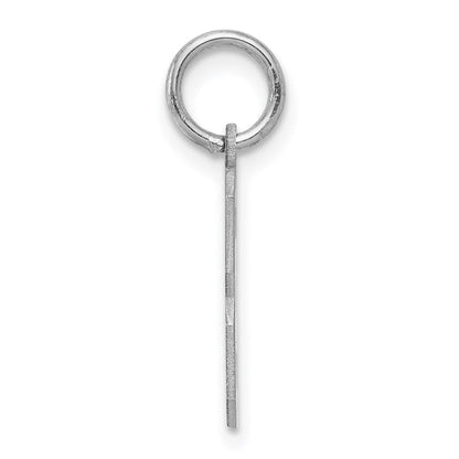 Sterlingsilber Silber/rhodiniert Satiniert Zahl 3 Charm
