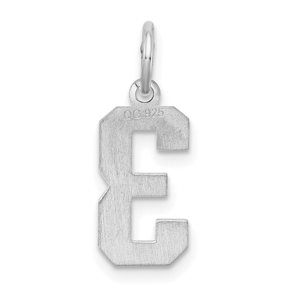 Sterlingsilber Silber/rhodiniert Satiniert Zahl 3 Charm