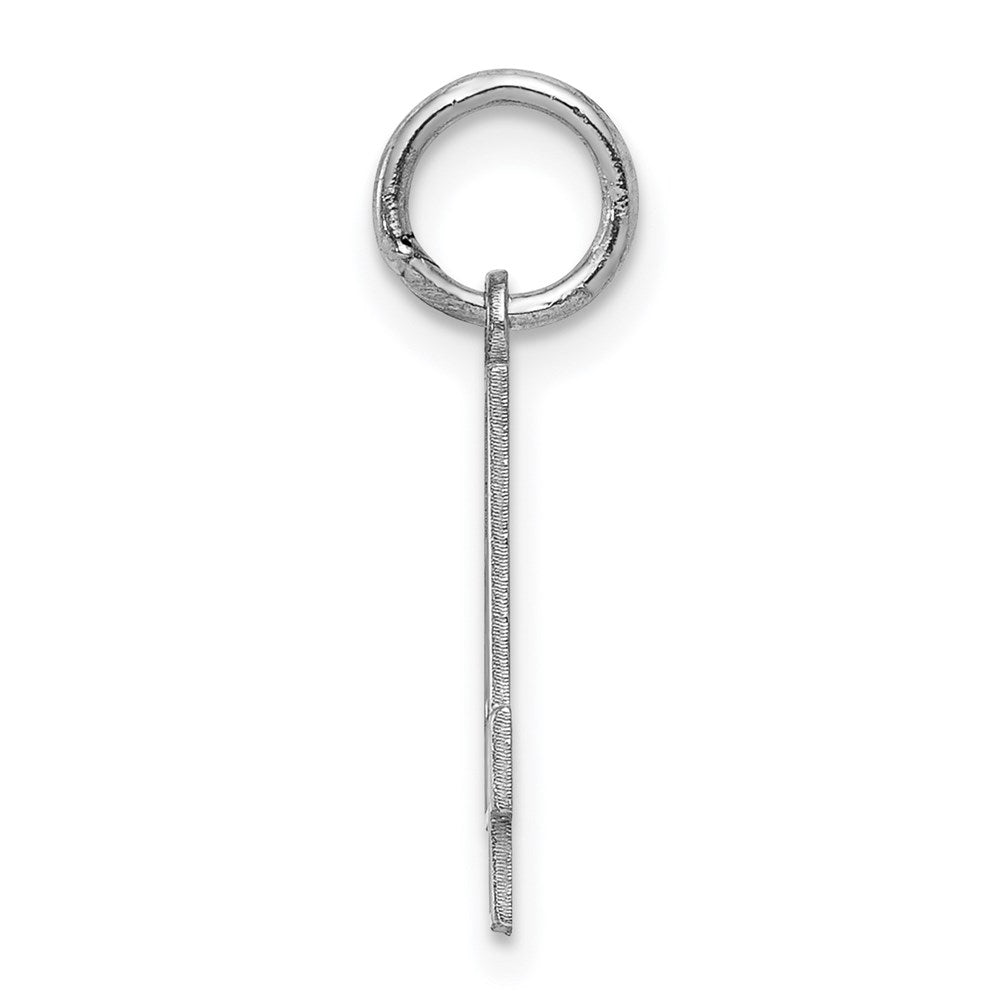 Sterlingsilber Silber/rhodiniert Satiniert Zahl 4 Charm