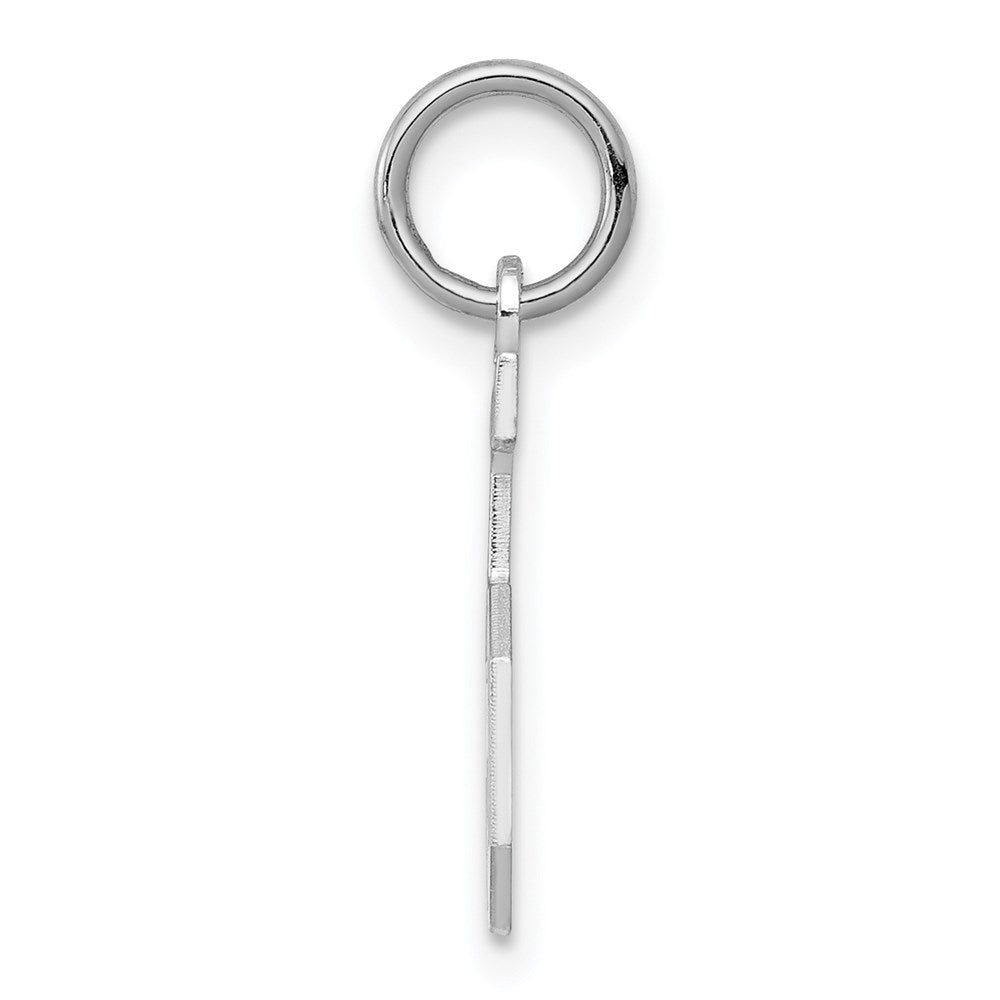 Sterlingsilber Silber/rhodiniert Satiniert Zahl 5 Charm