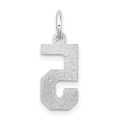 Sterlingsilber Silber/rhodiniert Satiniert Zahl 5 Charm