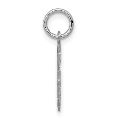Sterlingsilber Silber/rhodiniert Satiniert Zahl 6 Charm