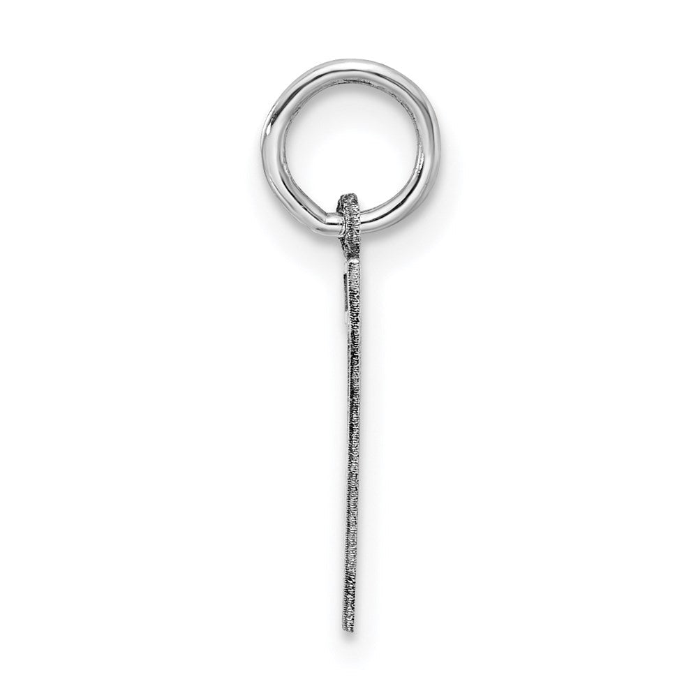 Sterlingsilber Silber/rhodiniert Satiniert Zahl 7 Charm