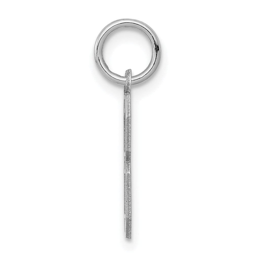 Sterlingsilber Silber/rhodiniert Satiniert Zahl 8 Charm