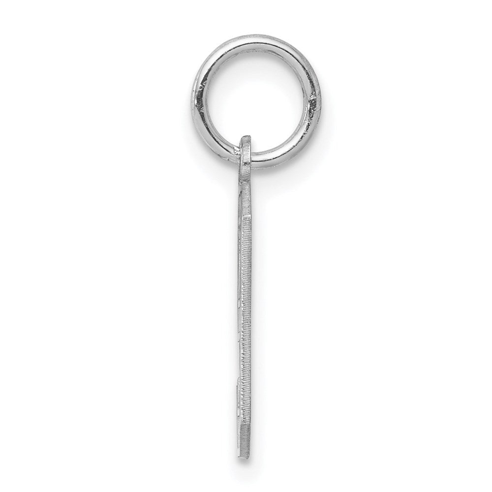 Sterlingsilber Silber/rhodiniert Satiniert Zahl 9 Charm