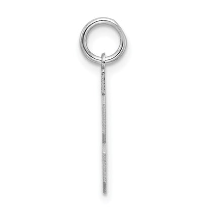 Sterlingsilber Silber/rhodiniert Satiniert Zahl 13 Charm