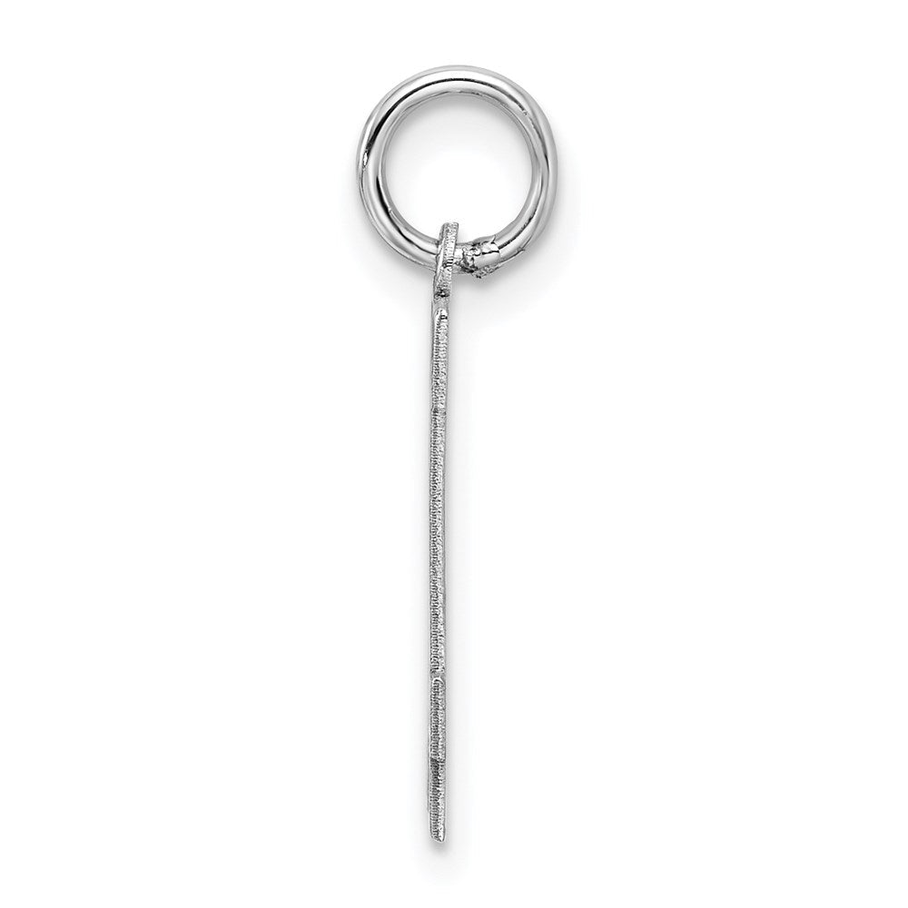 Sterlingsilber Silber/rhodiniert Satiniert Zahl 14 Charm