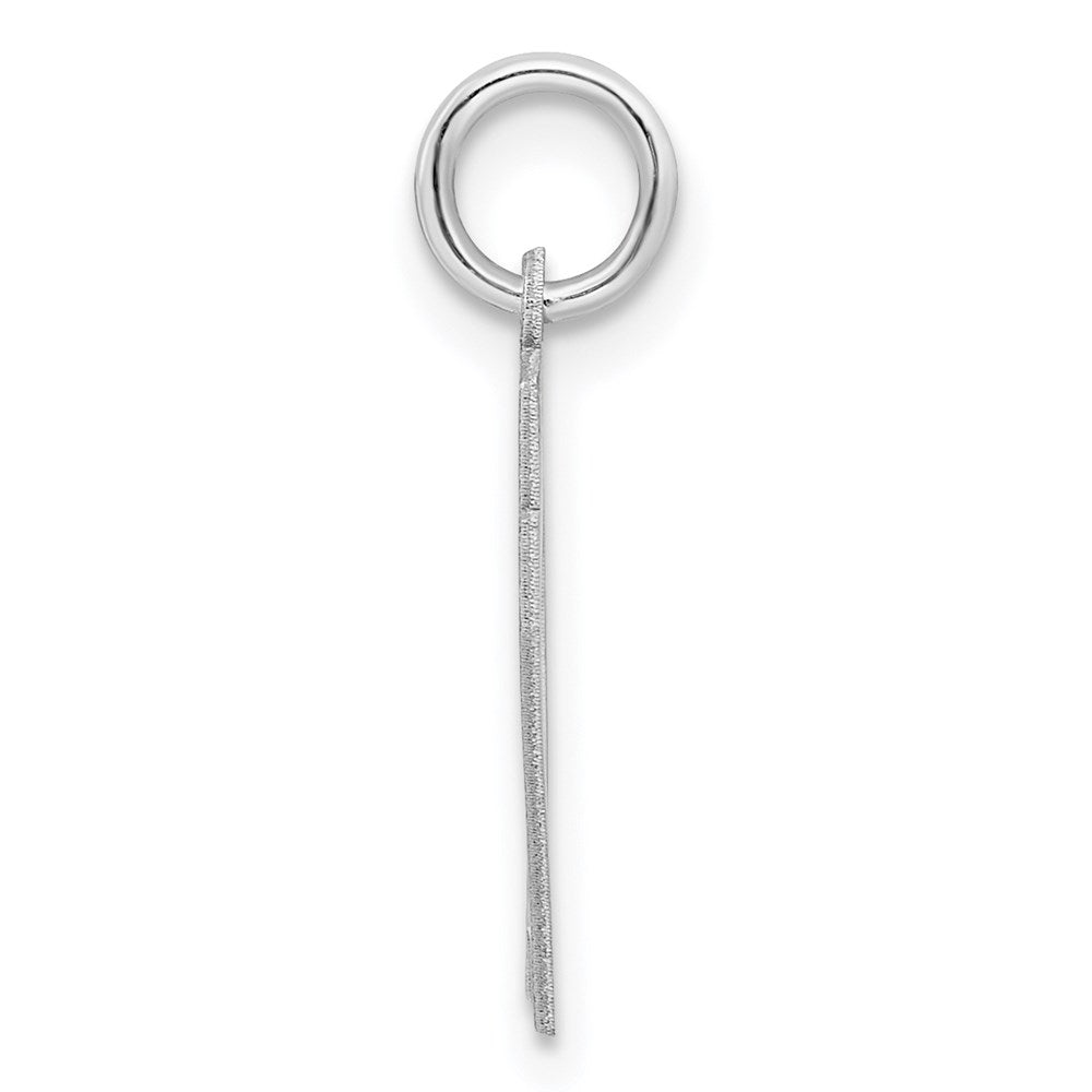 Sterlingsilber Silber/rhodiniert Satiniert Zahl 17 Charm