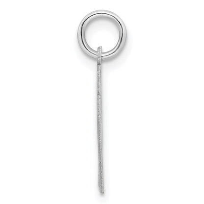 Sterlingsilber Silber/rhodiniert Satiniert Zahl 17 Charm