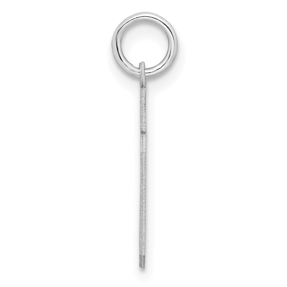 Sterlingsilber Silber/rhodiniert Satiniert Zahl 19 Charm