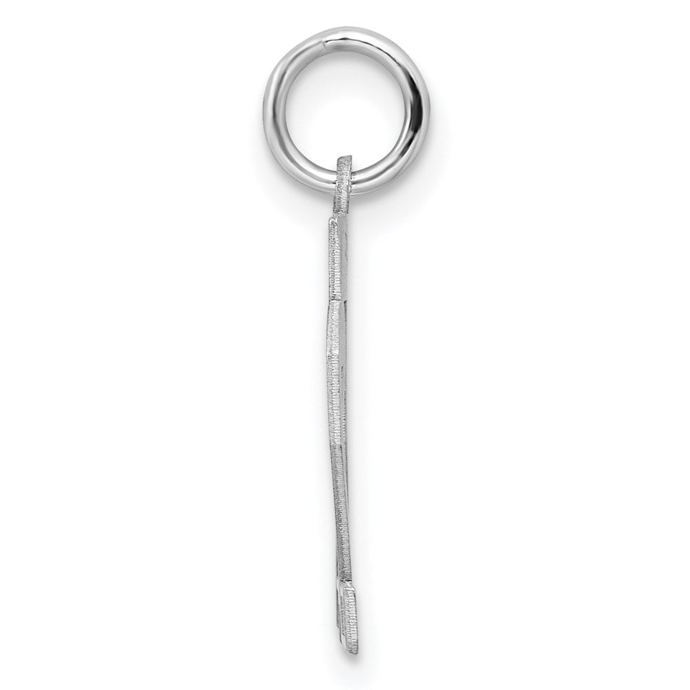 Sterlingsilber Silber/rhodiniert Satiniert Zahl 22 Charm